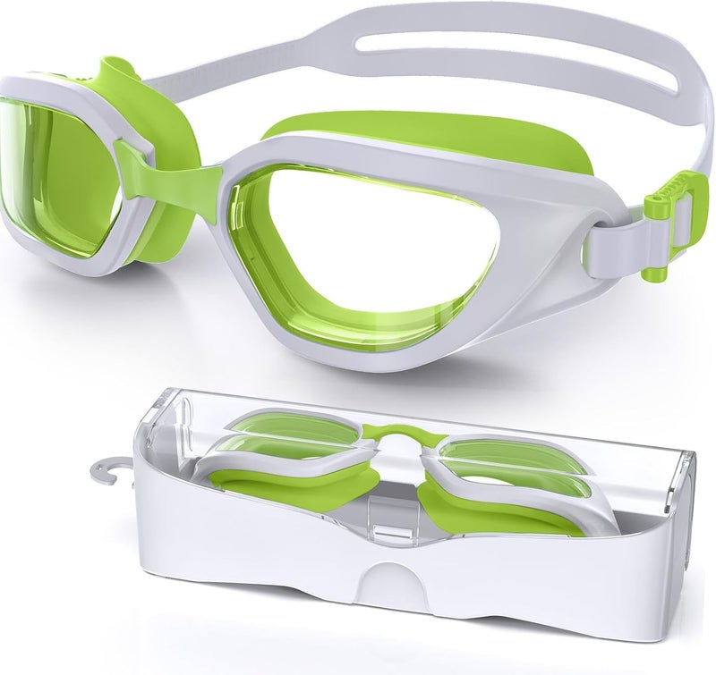 Vegemono Swim Goggles, Unisex Adult Swimming Goggles Anti Fog Anti UV No Leakage Wide View for Men Women Youth - Image 1